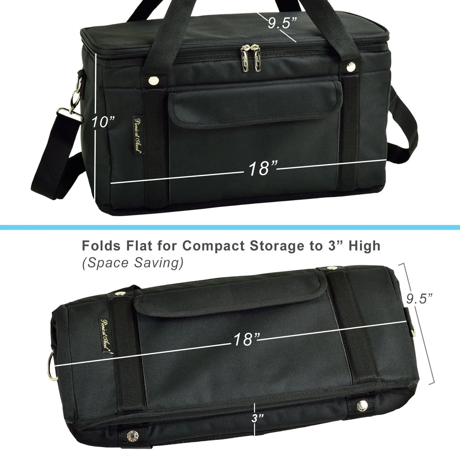 Picnic at Ascot 42 Can Capacity Semi Rigid Collapsible Leakproof Cooler- Designed & Quality Approved in The USA - 2 Pack
