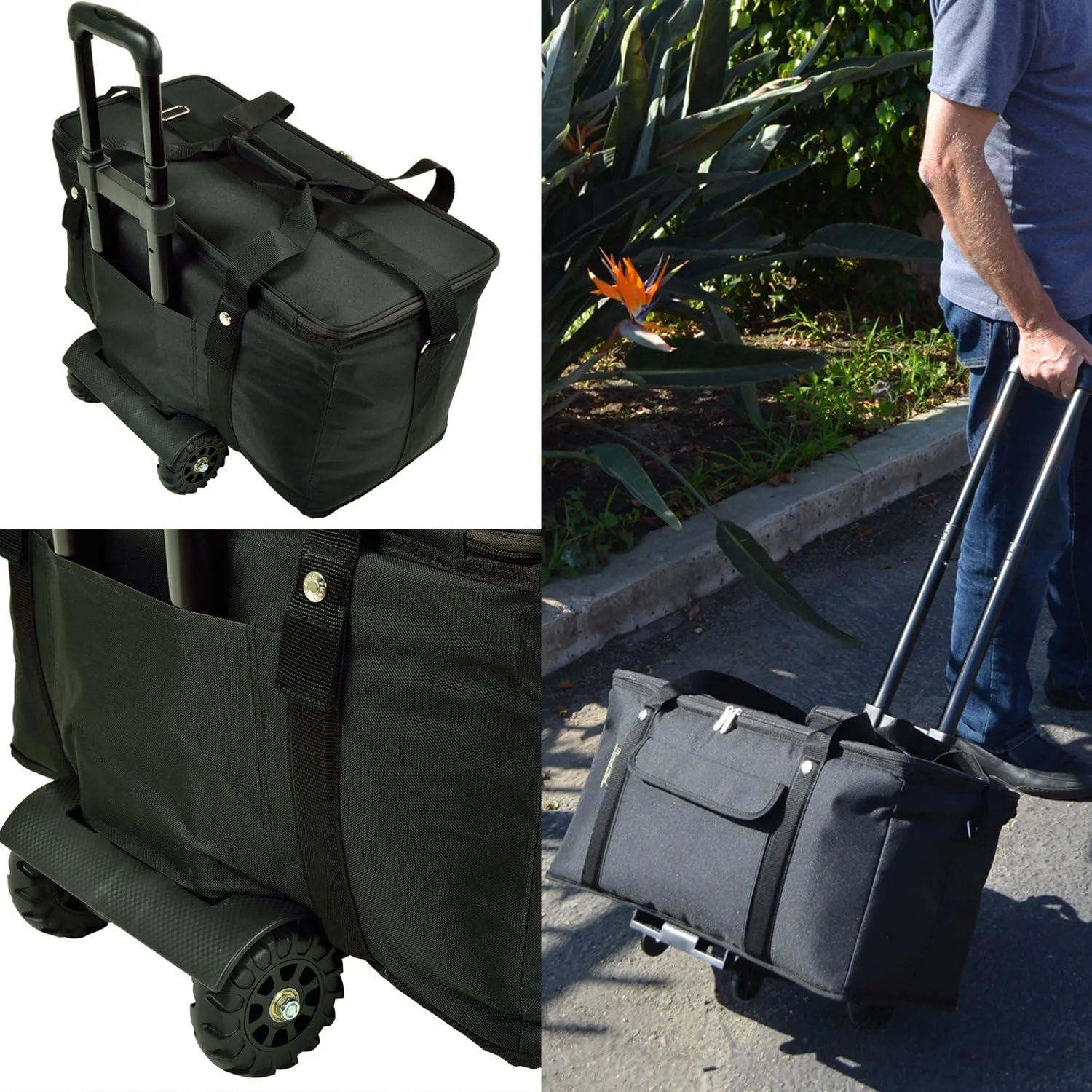 Picnic at Ascot Travel Cooler with Wheels- 64 Can Capacity- Collapsible Leakproof Cooler- Designed & Quality Approved in the USA