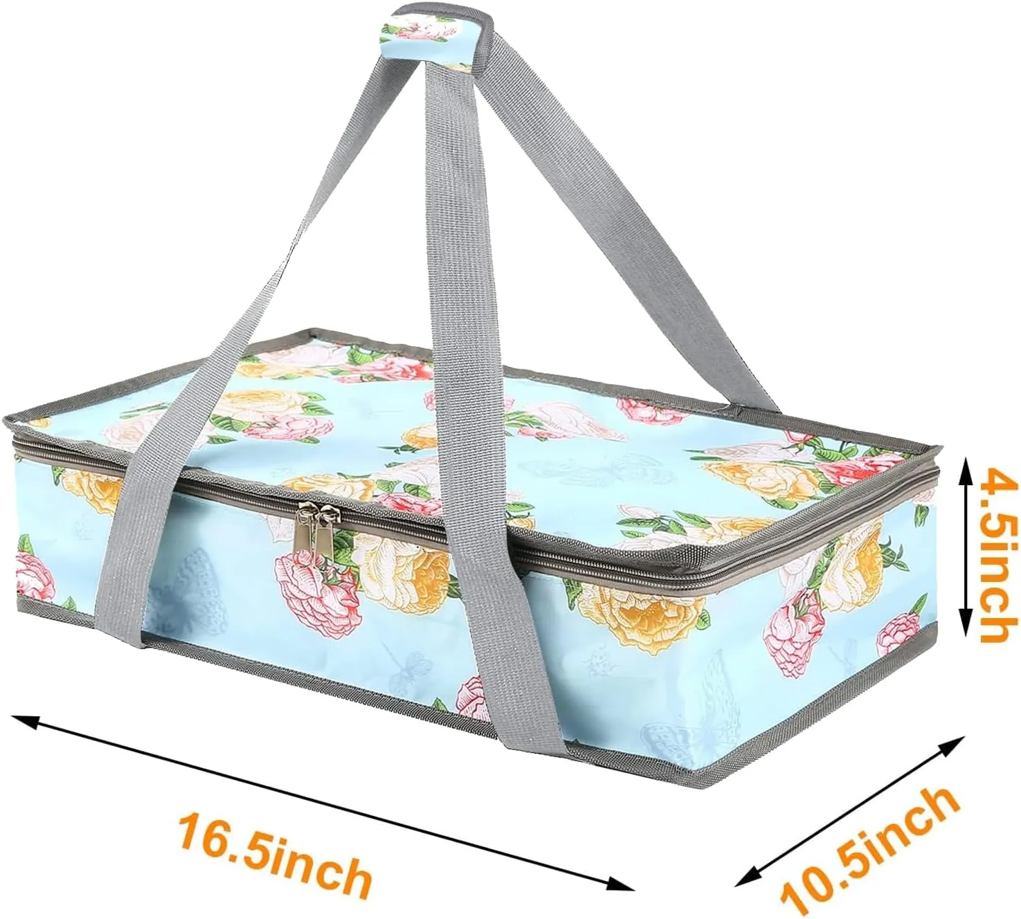 Pioneer Woman Dish Carrier - Insulated Casserole Food Carrier for Hot or Cold Food, Travel, Party, Picnic
