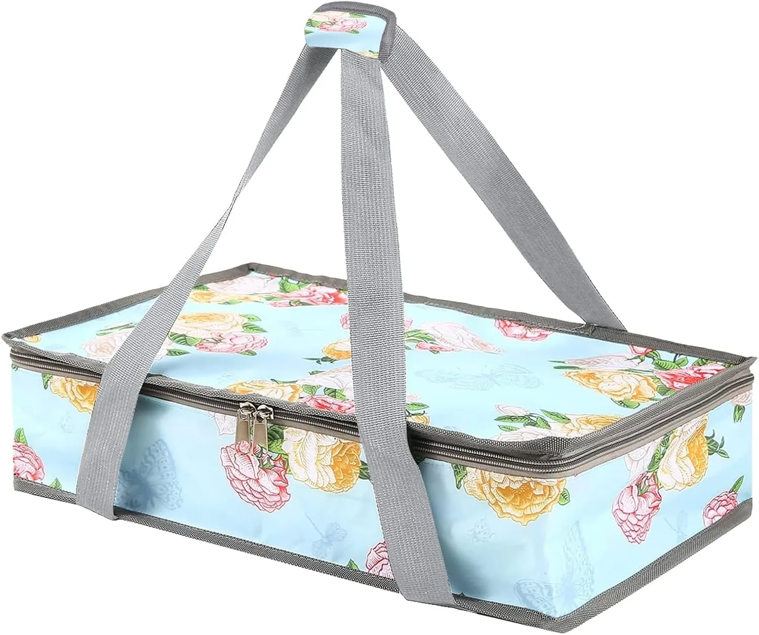 Pioneer Woman Dish Carrier - Insulated Casserole Food Carrier for Hot or Cold Food, Travel, Party, Picnic