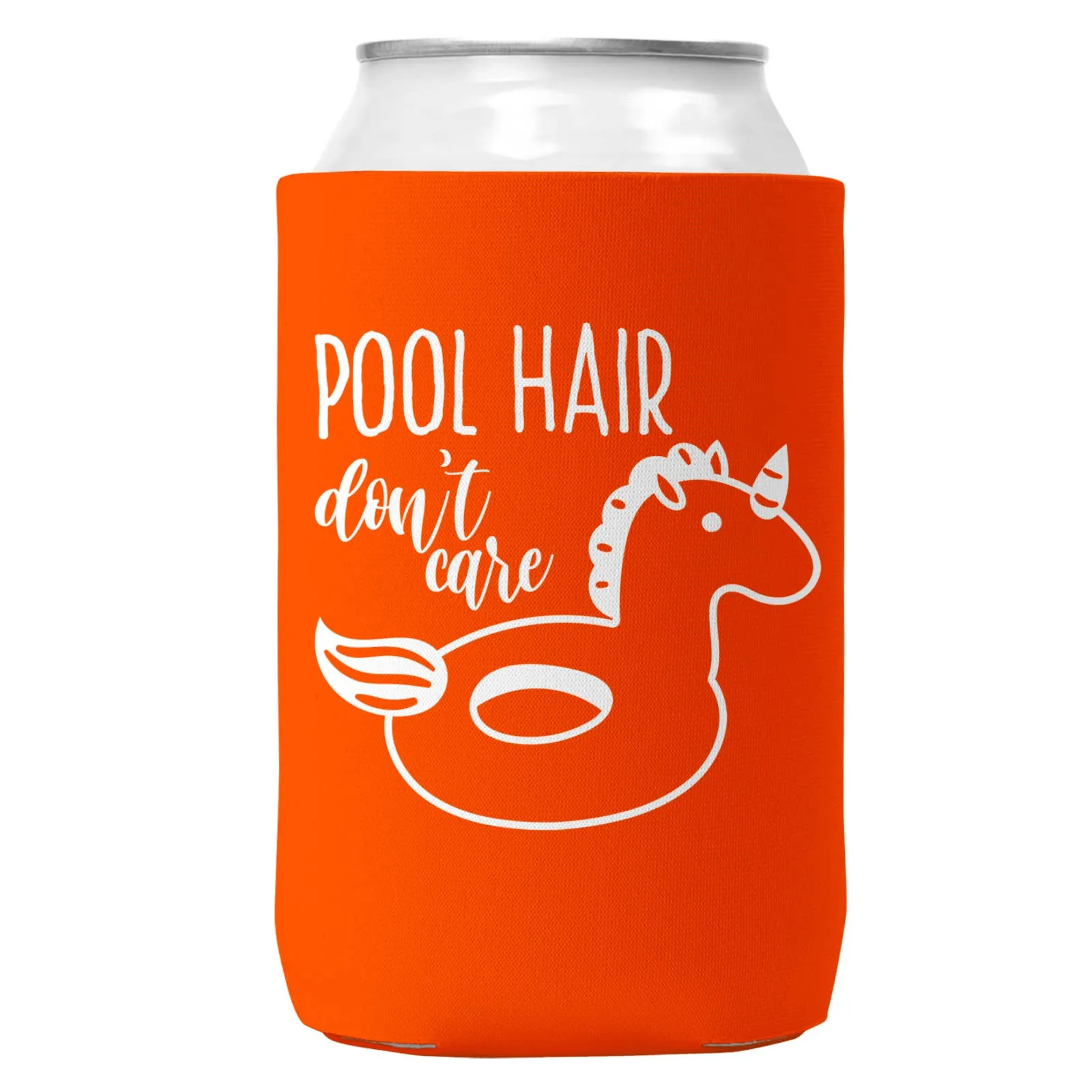 Pool Hair Don't Care Can Coozie Cooler for 12oz Cans
