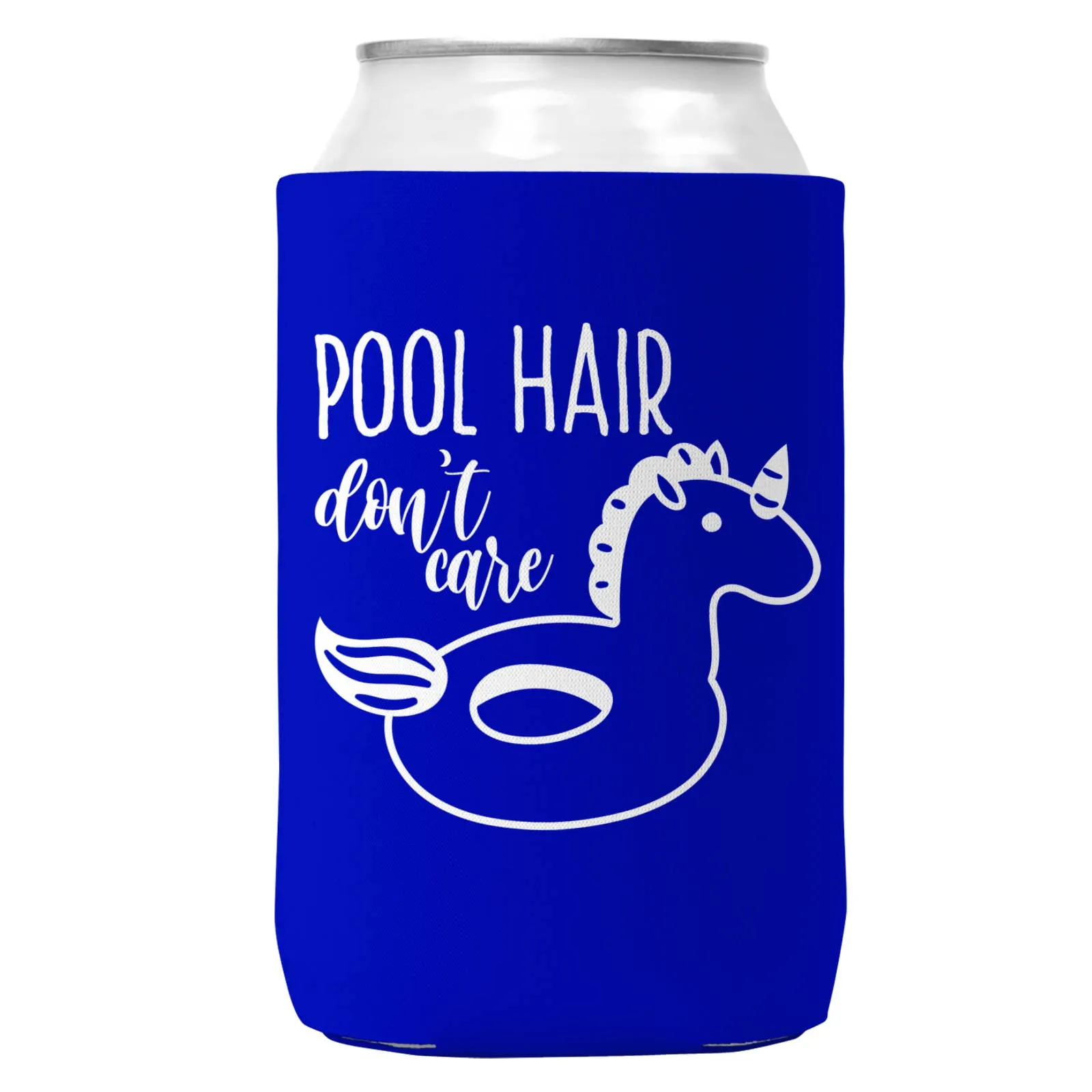 Pool Hair Don't Care Can Coozie Cooler for 12oz Cans