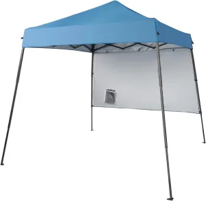 Pop Up Canopy Tent, 6 x 6ft Outdoor Lightweight Foldable Canopies with Side Storage Bag and Carry Bag, Portable Waterproof Sun Shelter Oxford Fabric Cover Easy Up Gazebo for Events Backyard Beach