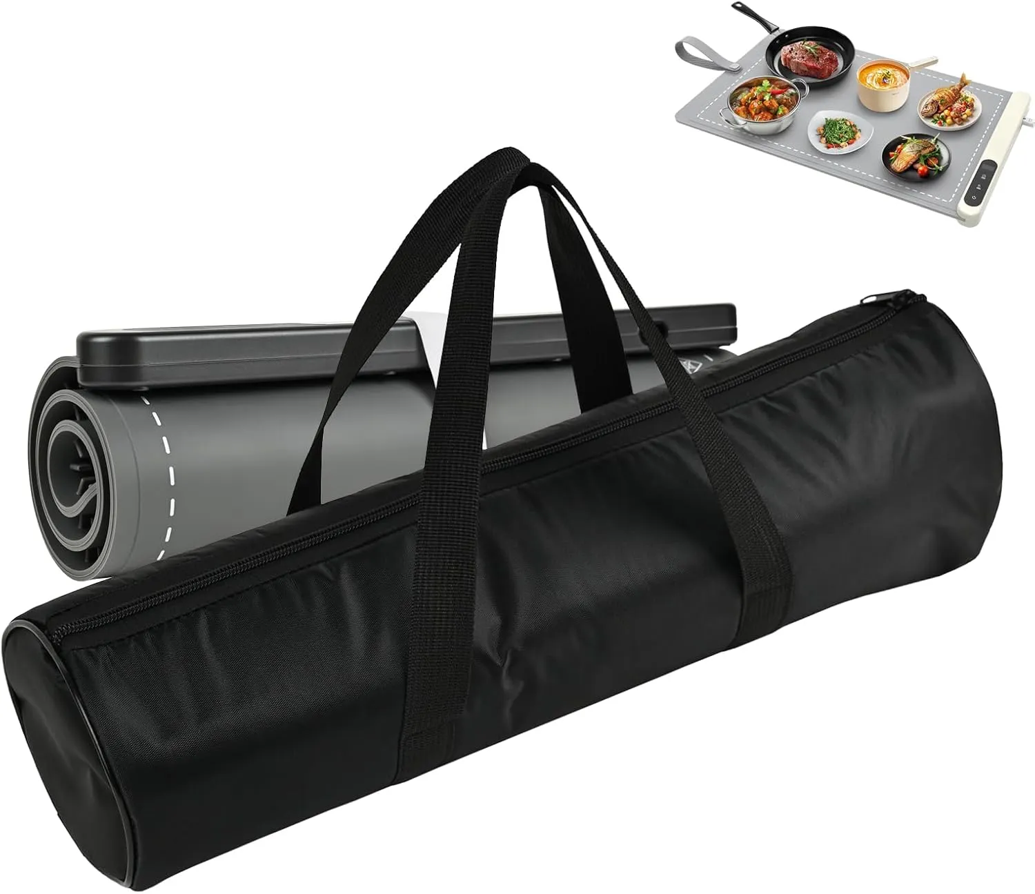 Portable Storage Bag for Food Warming Mat, Electric Warming Tray Travel Carrying Bag Compatible with FEPPO Food Warming Mat/LNNIW Warming Mat for Food, Food Warmer Tray Outdoor Carrying Bags