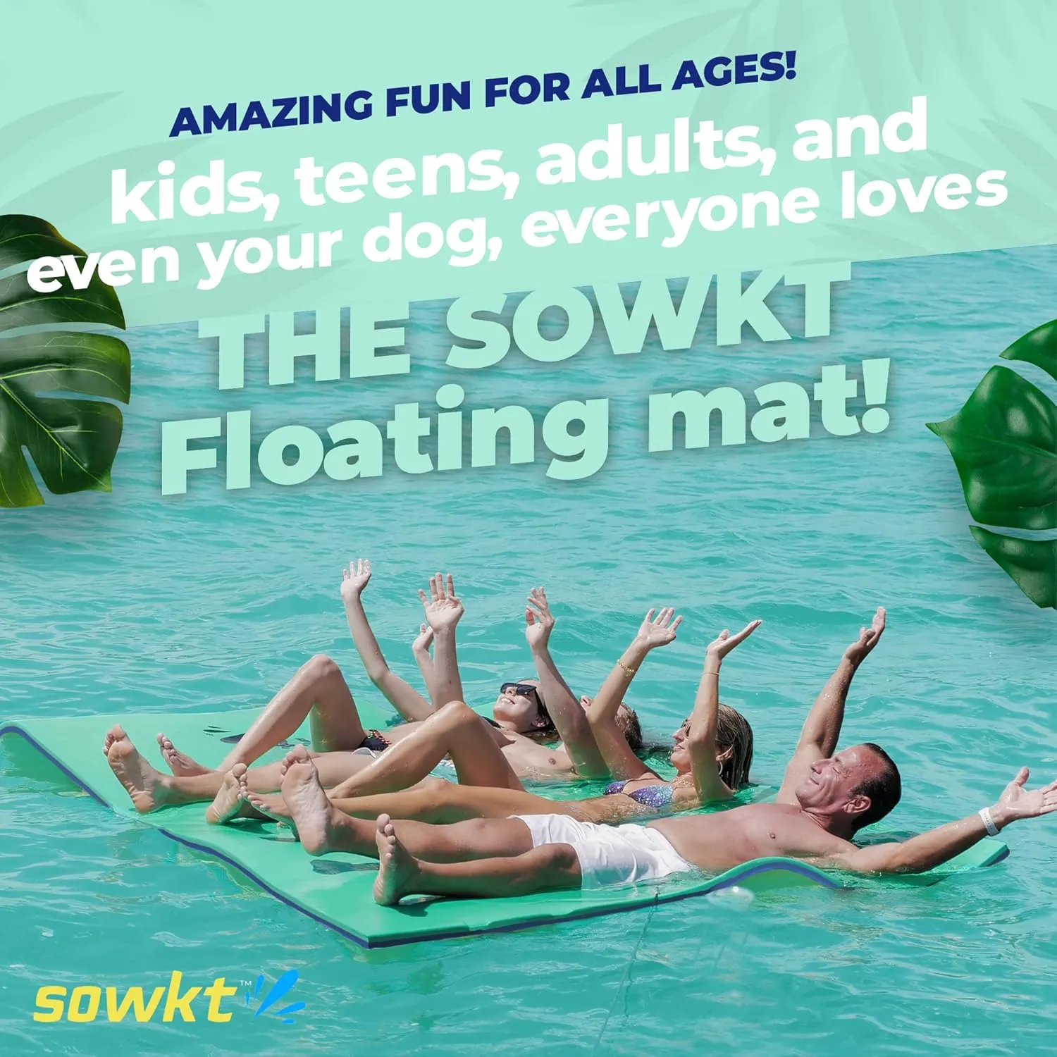 Premium Made in USA Lily Pad (9x6, 12x6 & 18x6 ft) Floating Mat for Lakes and Pools - Great for The Lake, Pool, Boat or as a Floating Dock - Giant Lilly Pad for Adults and Kids