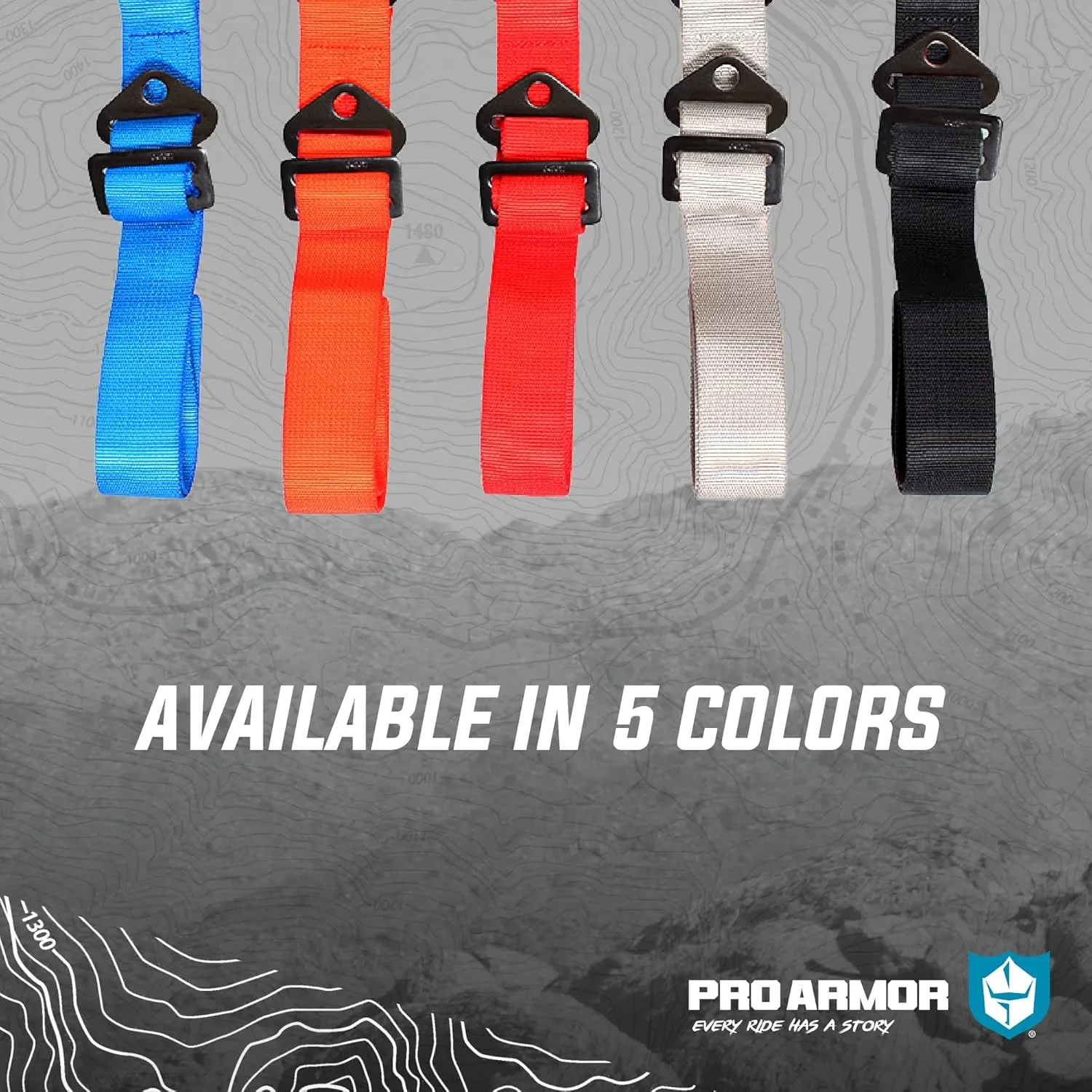 Pro Armor A114220RD Red 4 Point Harness 2" Straps 4 Pack