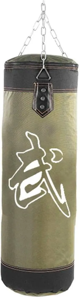 Punch Sandbag,Empty Training Kick Sandbag Fight Karate Punching Sand Bag with PU Patch Hand from Abrasion for Weight Lifting,Exercise,etc (Green-0.6m)
