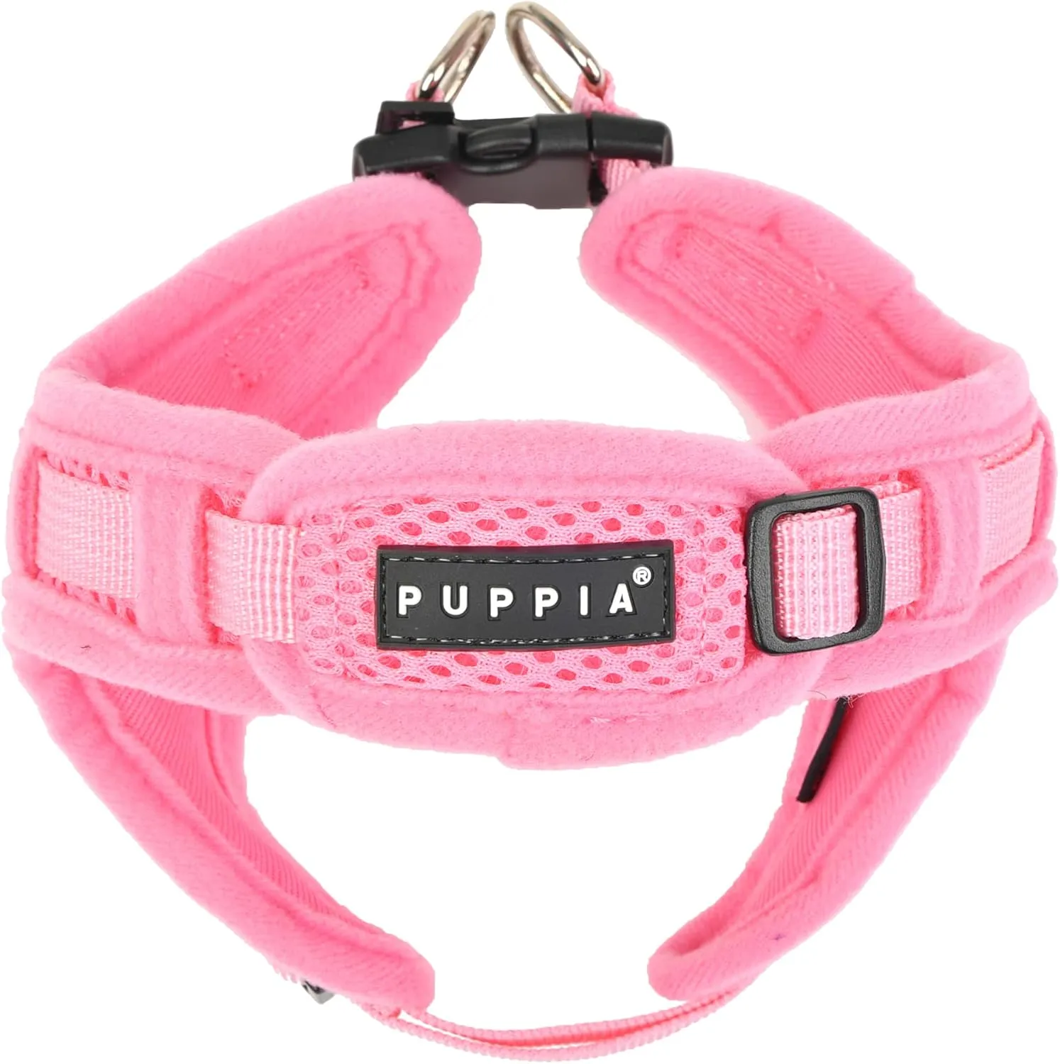 Puppia Soft Dog Harness X No Choke No Pull Adjustable Walking Training for Small and Medium Dog - Pink - L