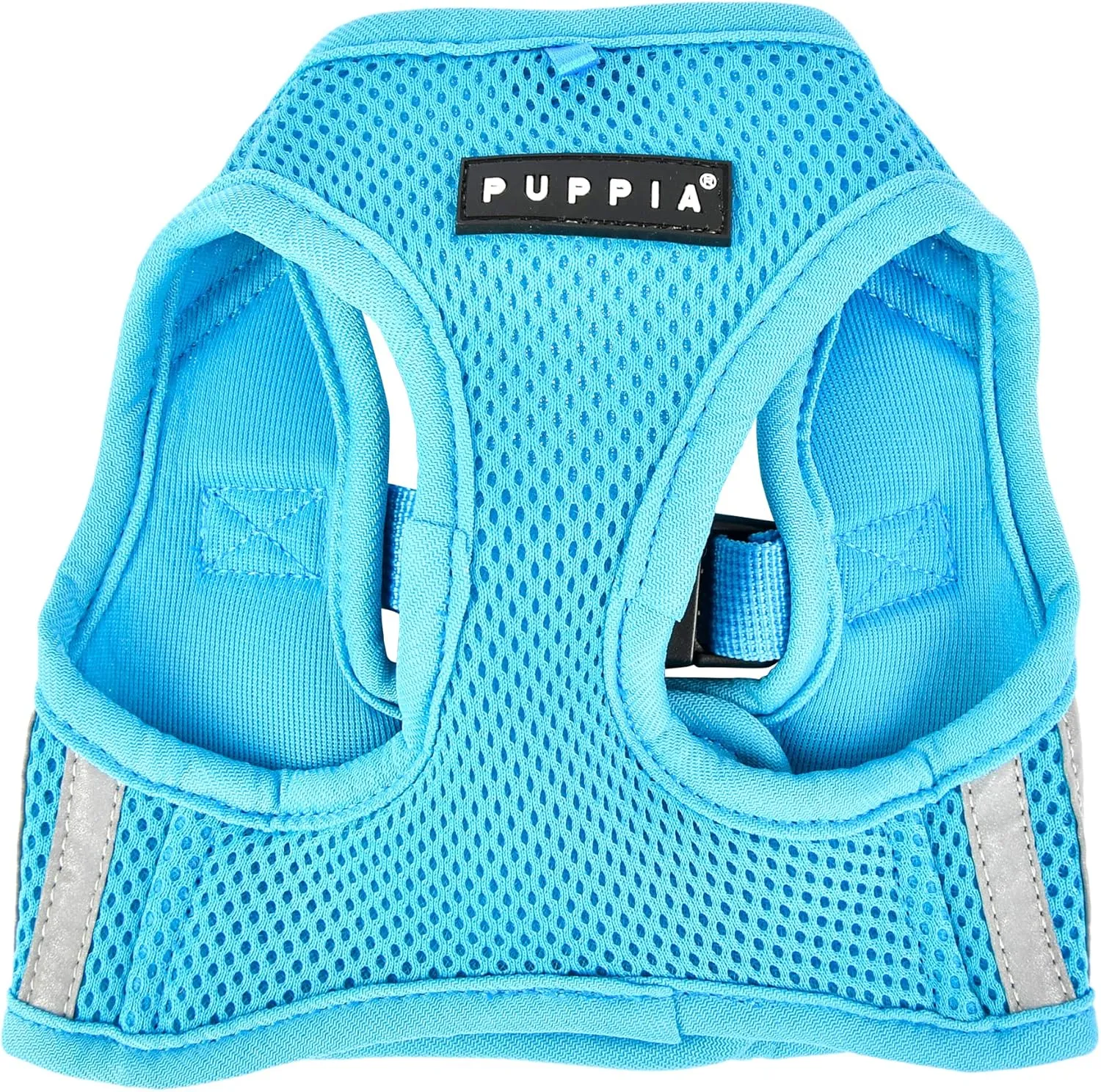 Puppia Soft Vest Dog Harness No Choke Step-in Reflective Triple Layered Breathable Mesh for Small and Medium Dog, Sky Blue, X-Large