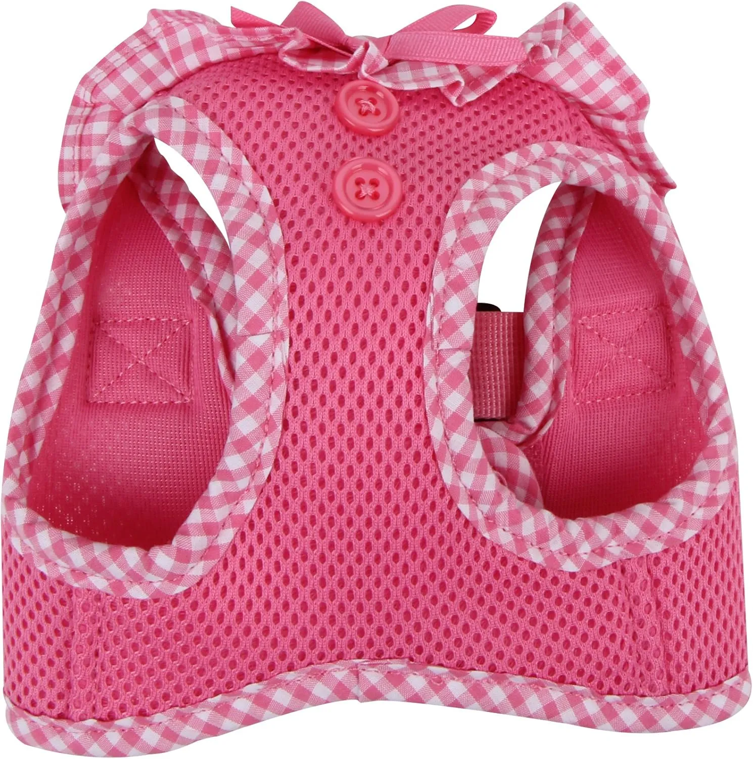 Puppia Vivien Vest Dog Harness Step-in All Season Mesh Cute No Pull No Choke Walking Training for Small Dog, Pink, Large