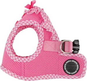 Puppia Vivien Vest Dog Harness Step-in All Season Mesh Cute No Pull No Choke Walking Training for Small Dog, Pink, Large