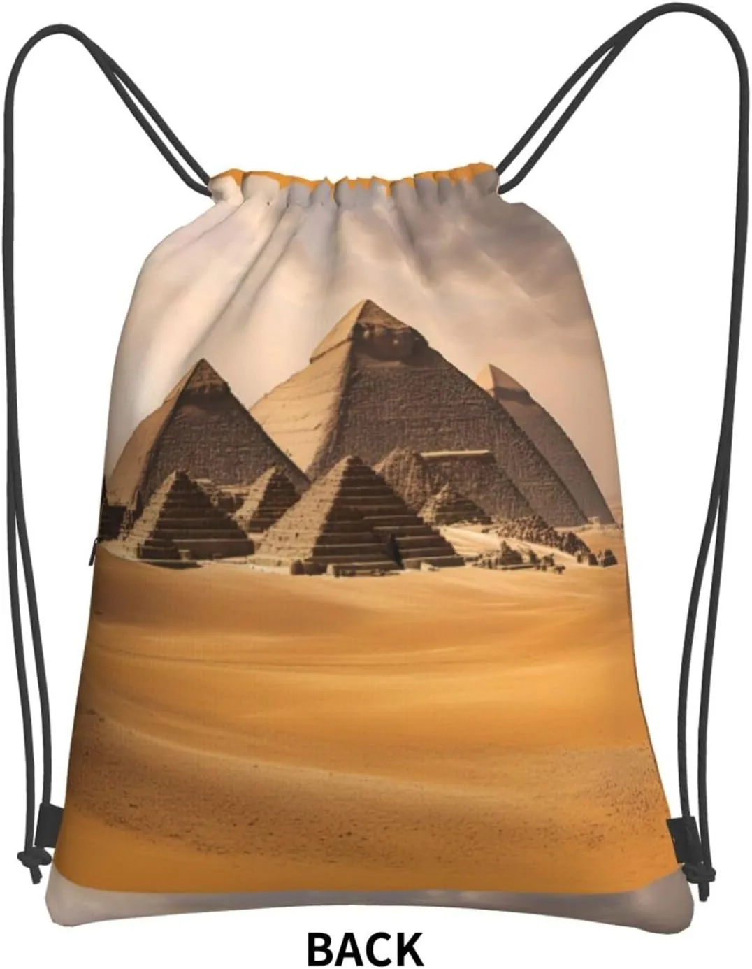 Pyramids Of Egypt Drawstring Backpack String Cinch Bag For Fitness Workout, Daily Commute, Travel