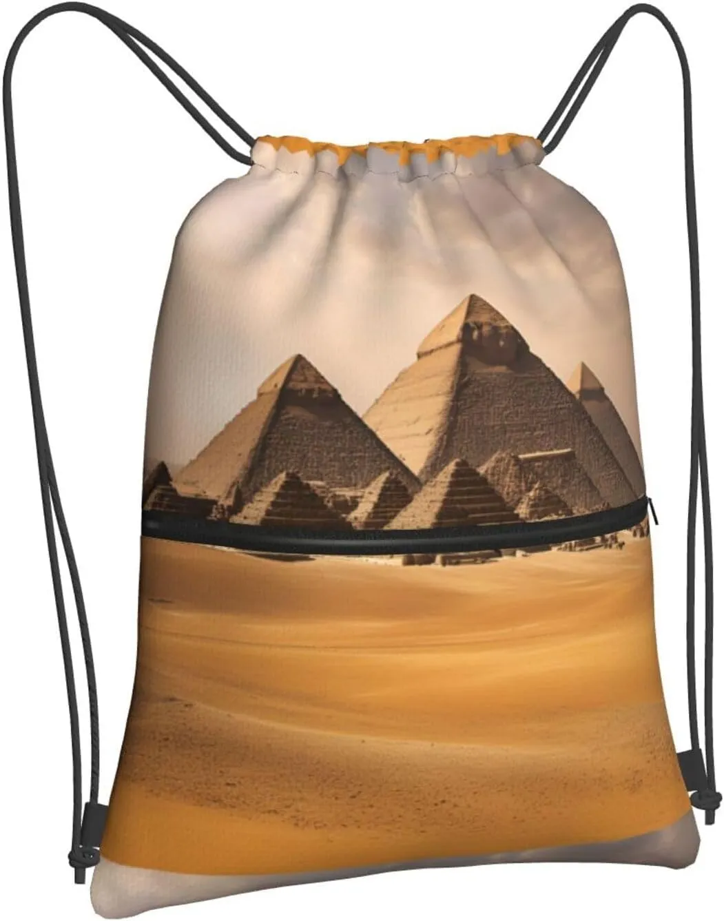 Pyramids Of Egypt Drawstring Backpack String Cinch Bag For Fitness Workout, Daily Commute, Travel