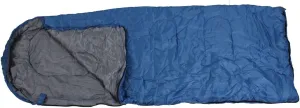 Qtqgoitem Travel Camping Single Zippered Rectangle Blue Nylon Sleeping Bag (Model: f9c 560 4b3 a6e d7d)