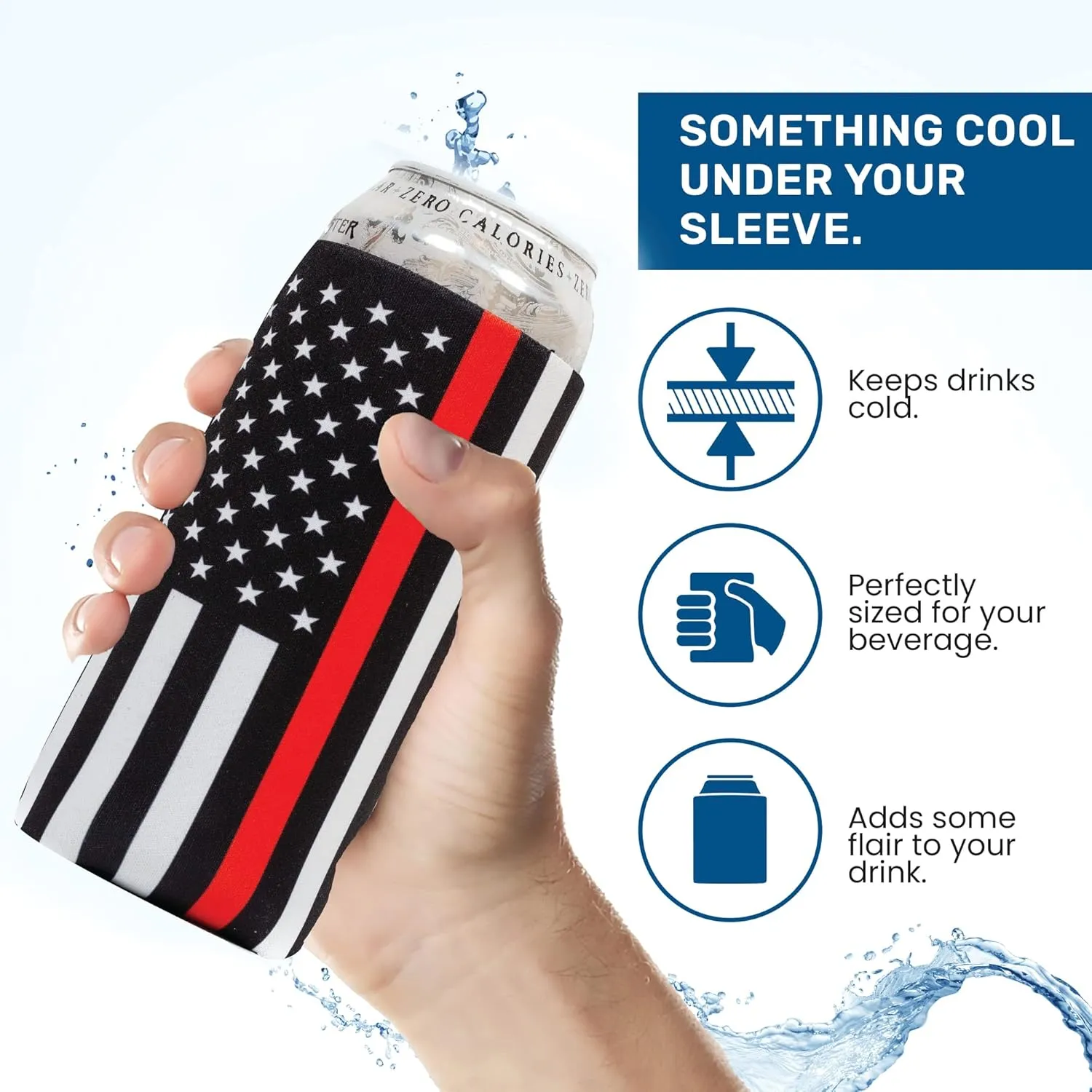 QualityPerfection Can Cooler Sleeves, 16 oz Neoprene Blank Beer Coolers (Pack of 6) Thick Fabric Tall Beer Collapsible Drink Coolies, Thermocoolers 16 ounce Tall Boy (Camo Forest)