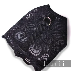 "Black Beauty"-handmade adjustable lace dog harness