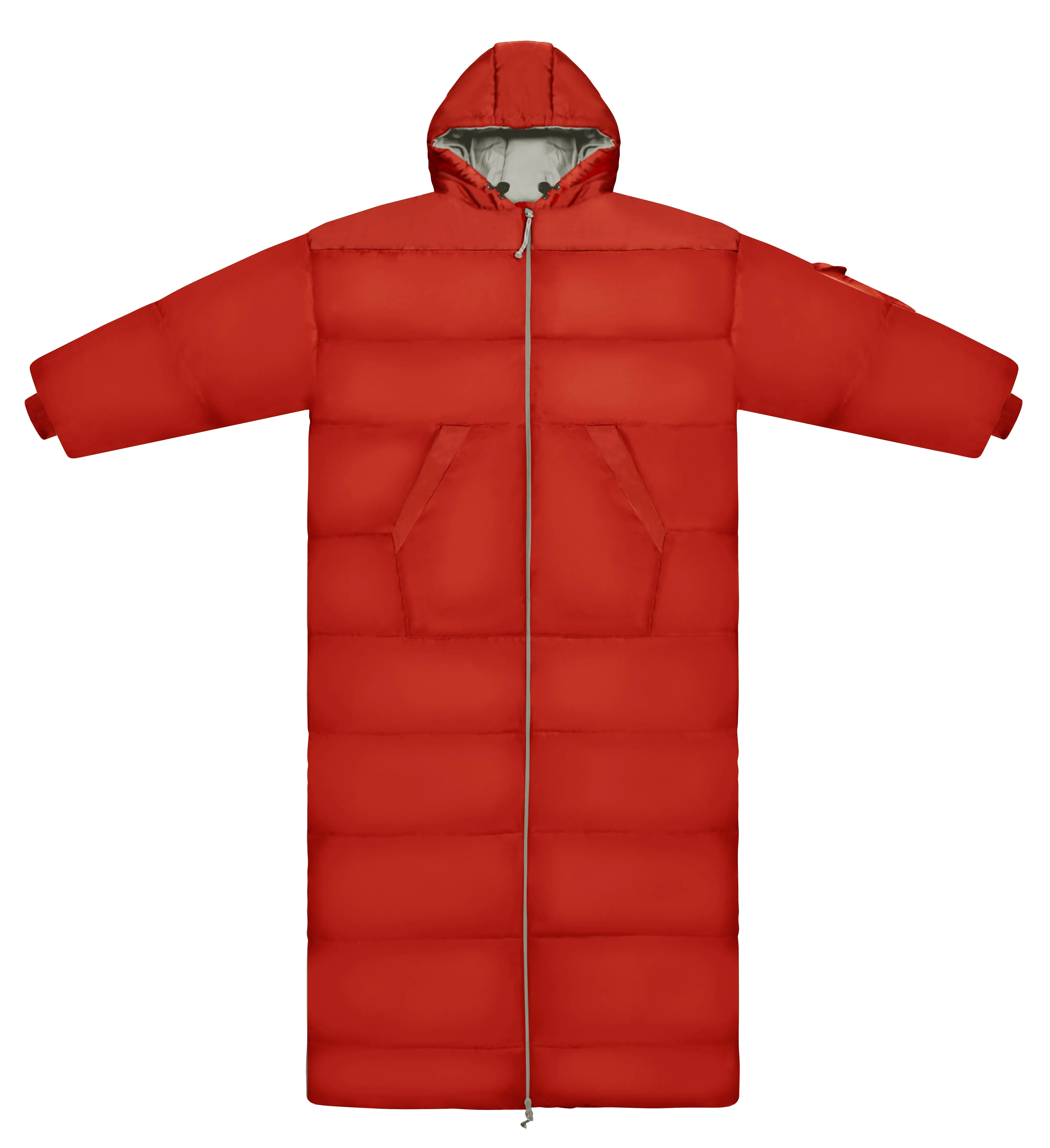 Red Long Sleeve Sleeping Bag Jacket L-XXL