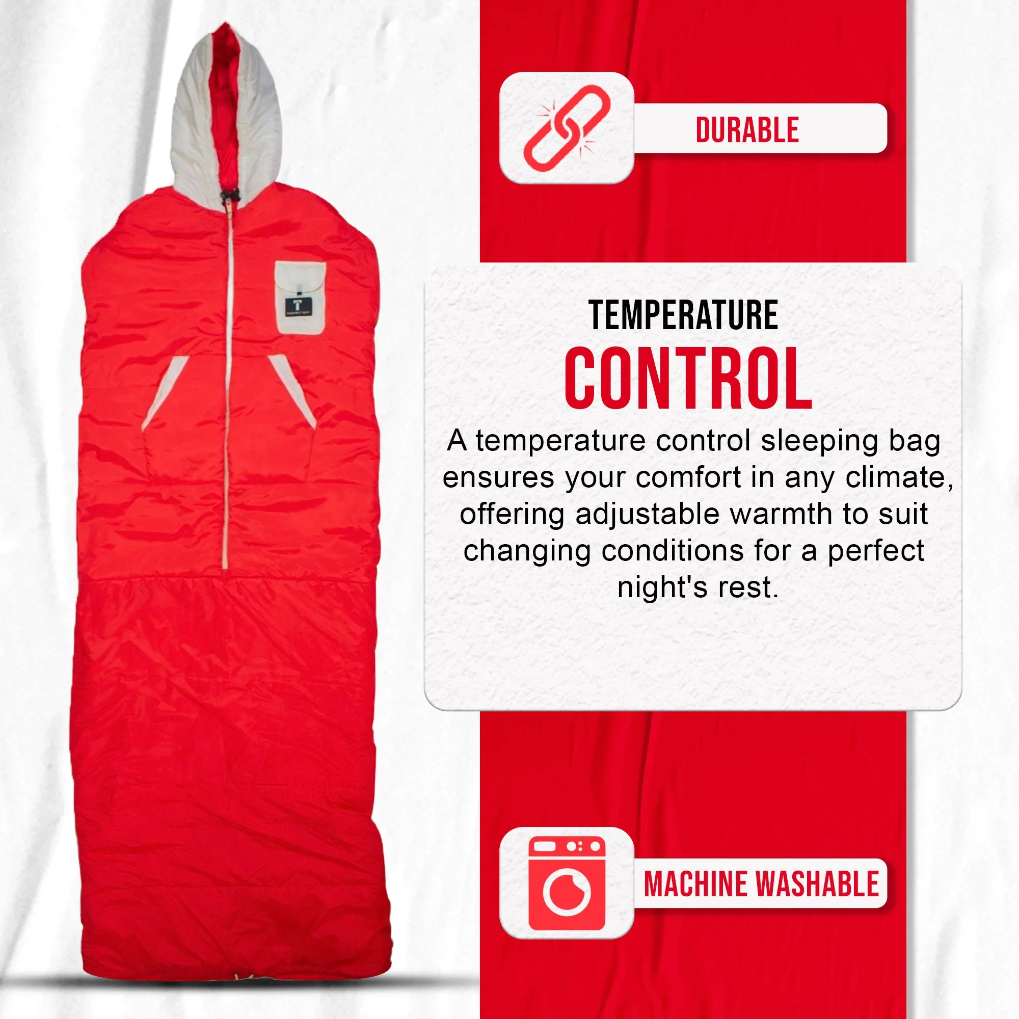 Red/White Wearable Sleeping Bag