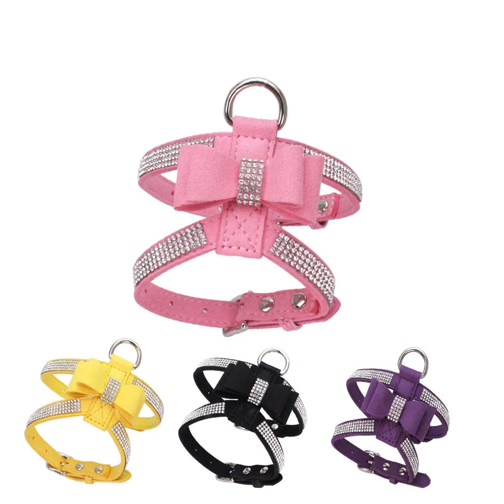 Reflective French Bulldog Rhinestone Harness