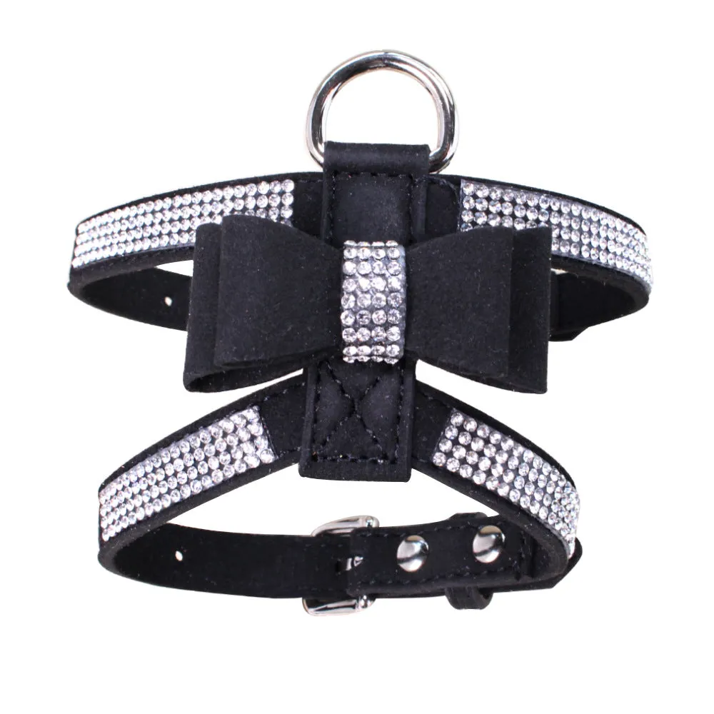 Reflective French Bulldog Rhinestone Harness