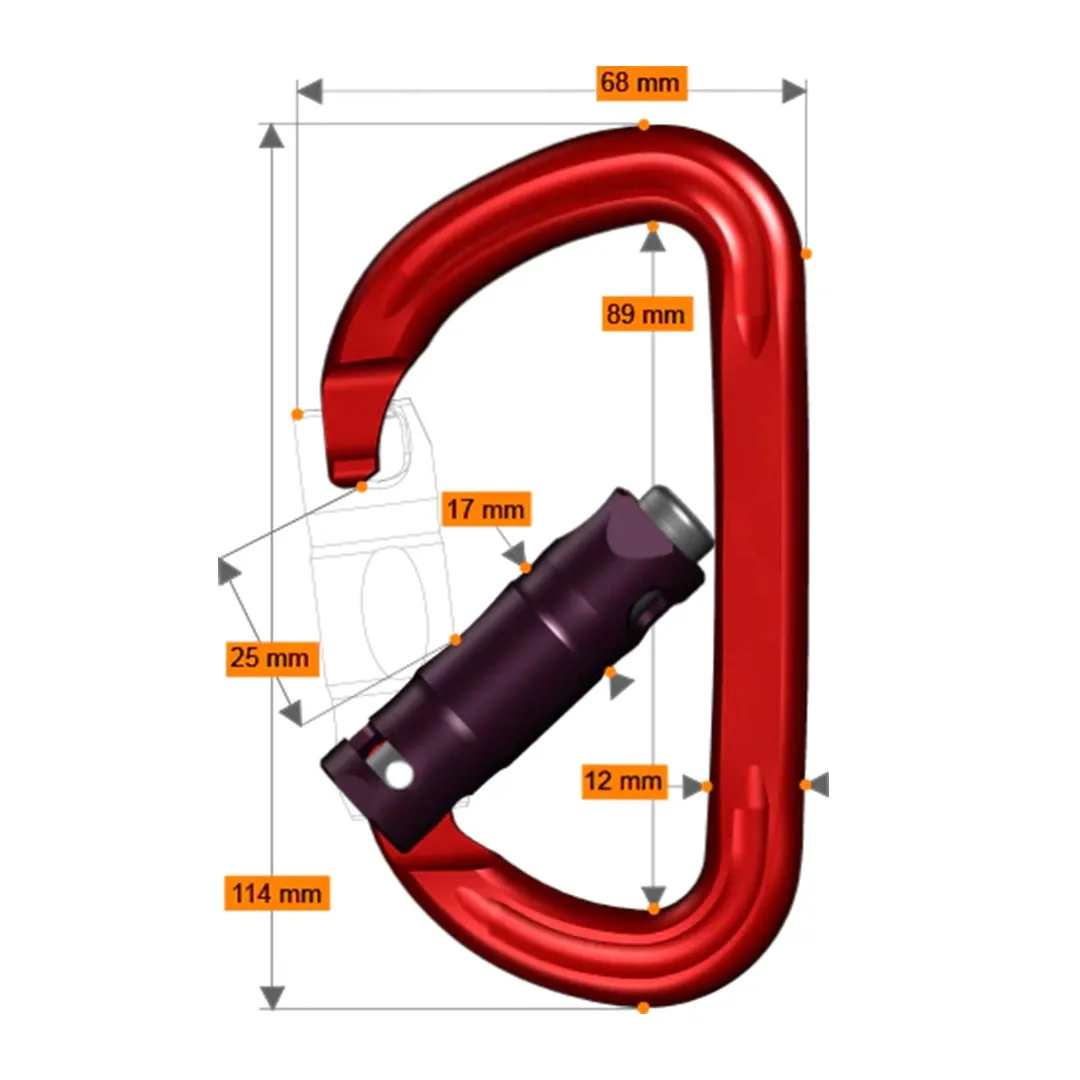 RockD Screw-Lock Carabiner
