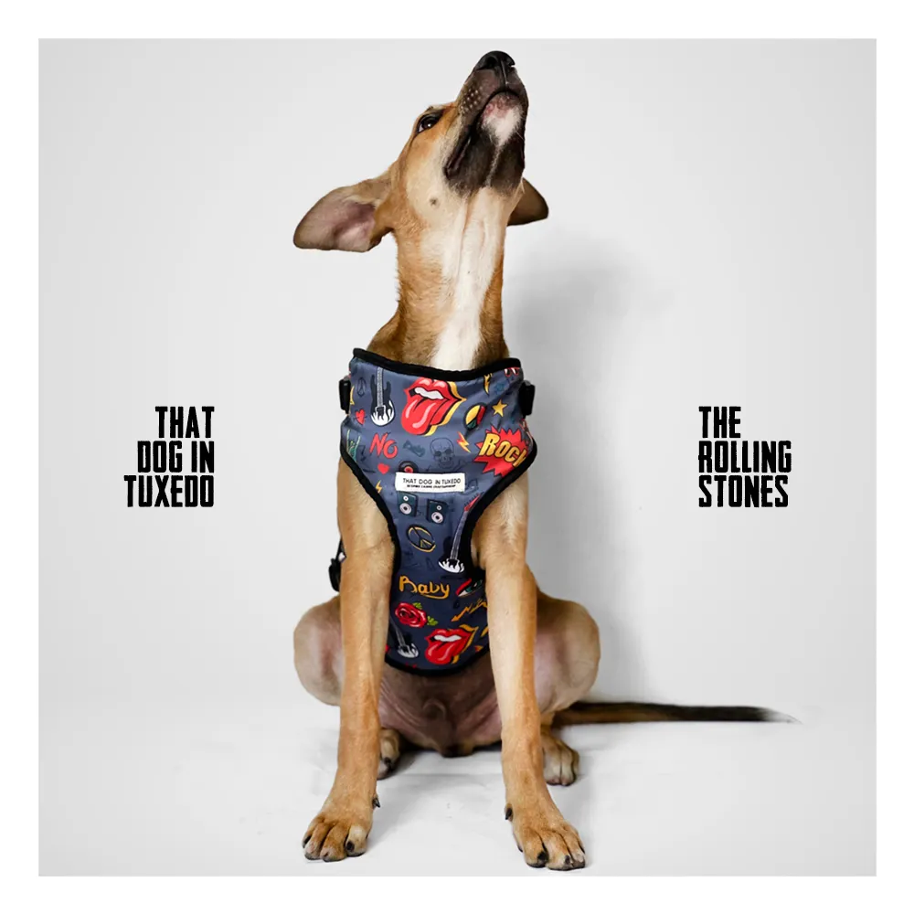 Rolling Stones Dog Body Mesh Harness