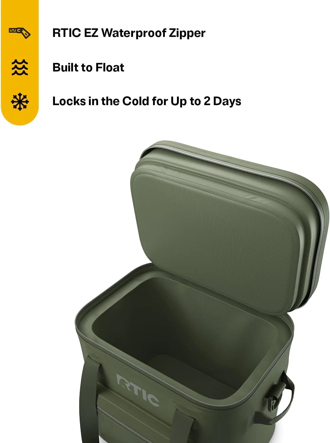 RTIC 30 Can Ultra-Tough Soft Cooler Pro, Insulated, Waterproof, Leak Proof, Portable Floating Bag for Beverage, Drink, Lunch, Outdoor, Beach, Car,Camping, Picnic, Fishing, Boat
