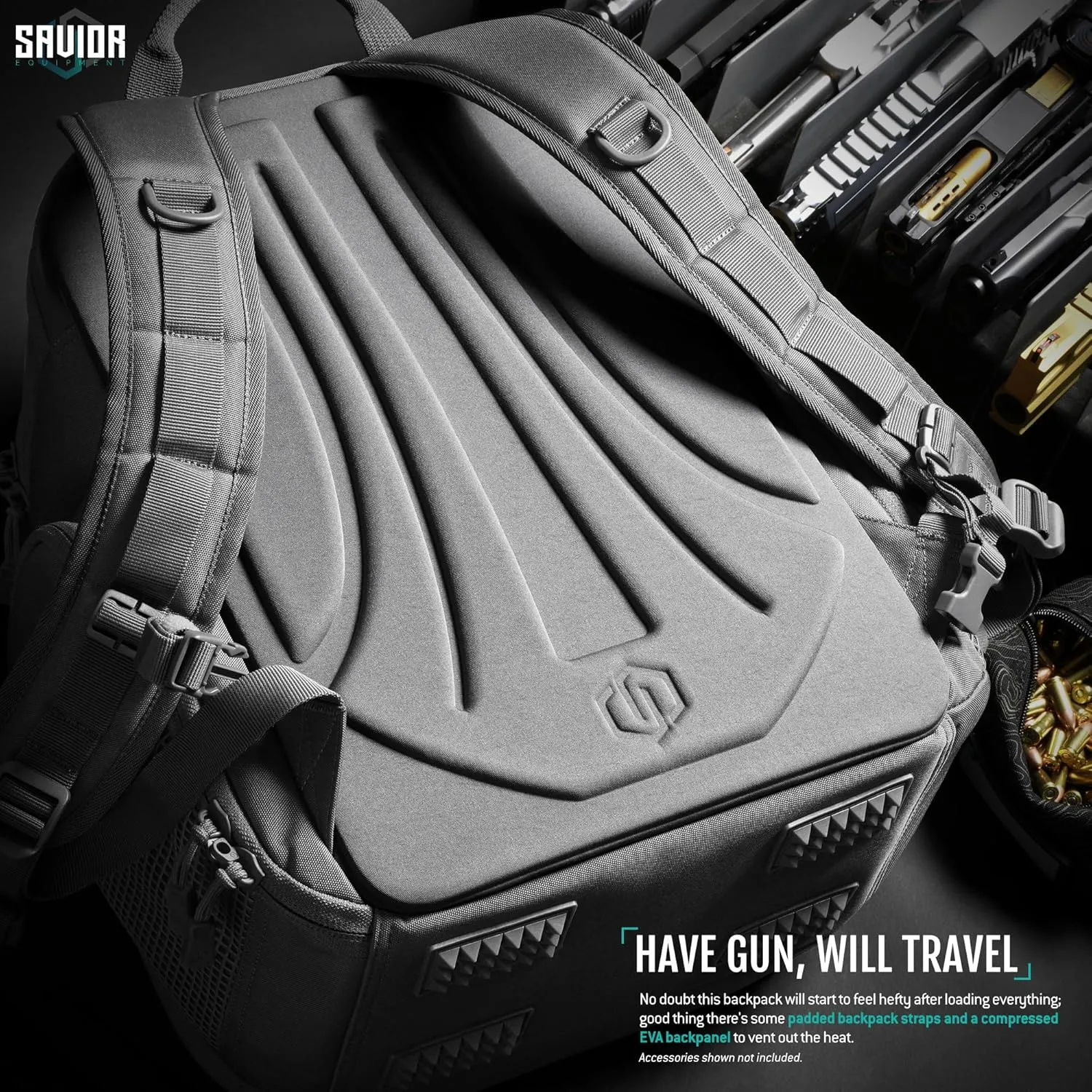 Savior Equipment SEMA Compact Tactical Range Pistol Backpack w/ 3 Gun Rug Sleeve