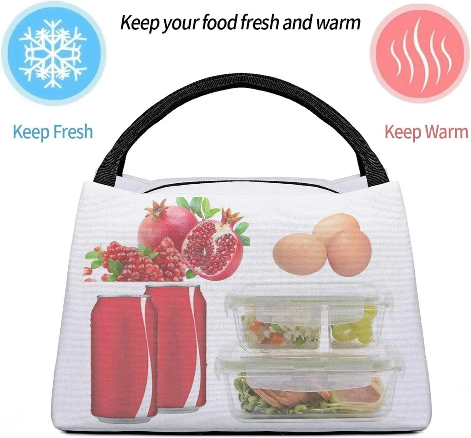 Scary Zombie Hand Coming Out Ground Insulated Lunch Bag Large Meal Box Container Portable Foldable Tote Bag Reusable Cooler Sack Leakproof Handbag for Picnic Beach Office Work