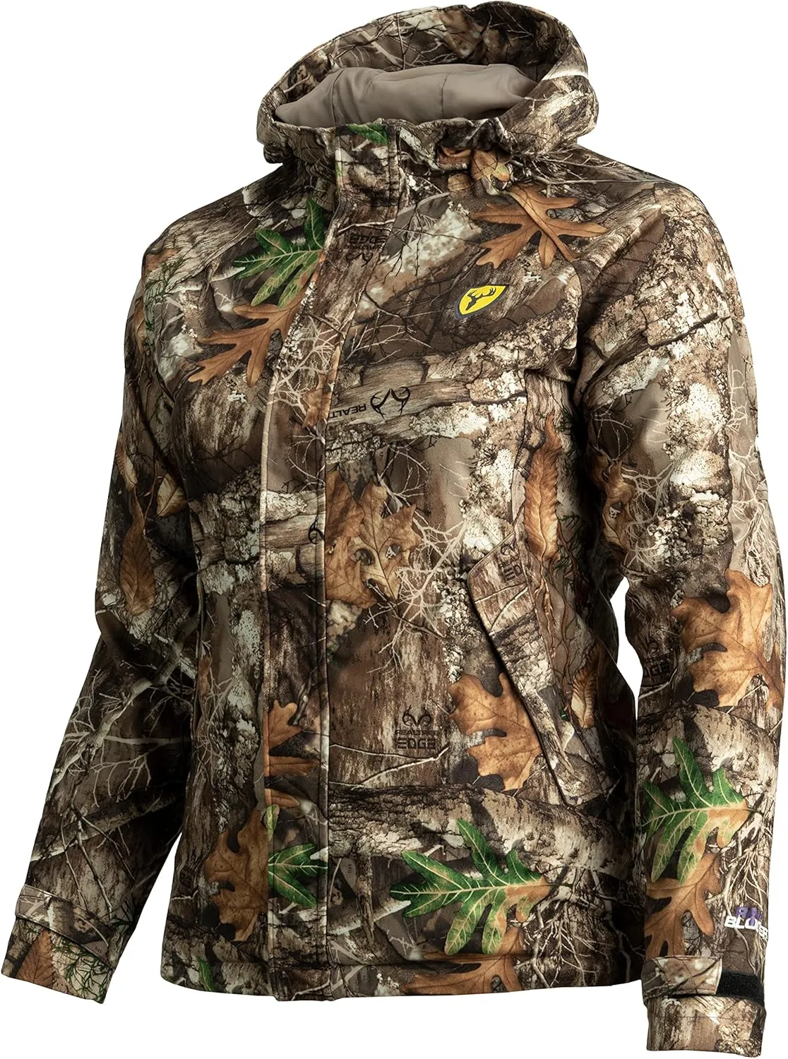 SCENTBLOCKER Blocker Outdoors Sola Drencher Women's Lightweight Breathable Waterproof Hooded Camo Hunting Jacket