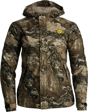 SCENTBLOCKER Blocker Outdoors Sola Drencher Women's Lightweight Breathable Waterproof Hooded Camo Hunting Jacket