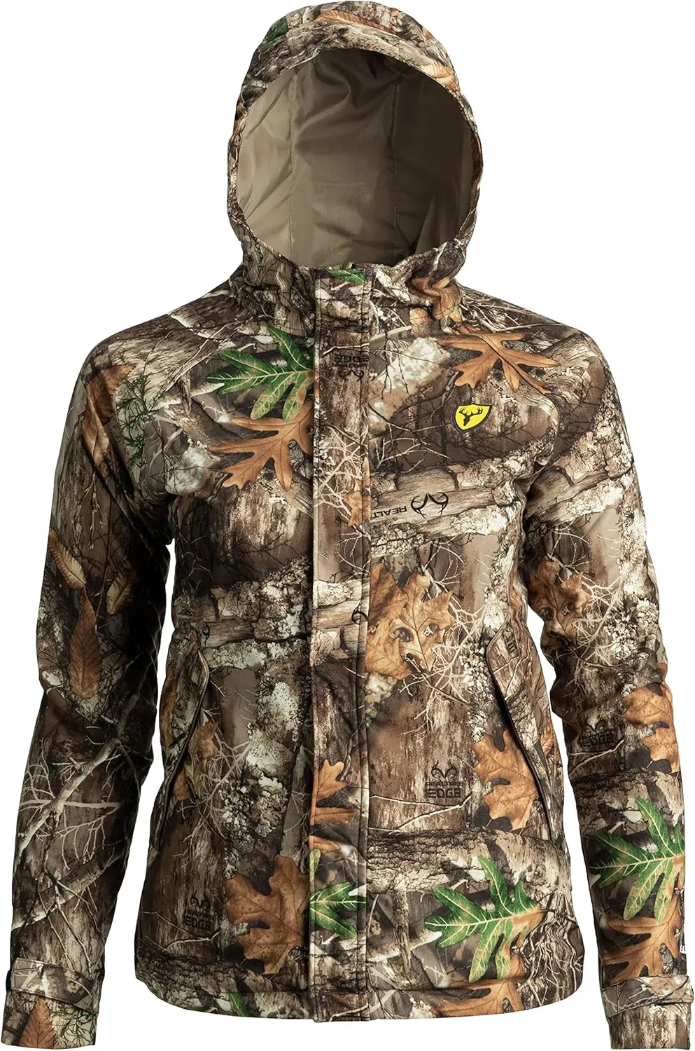 SCENTBLOCKER Blocker Outdoors Sola Drencher Women's Lightweight Breathable Waterproof Hooded Camo Hunting Jacket