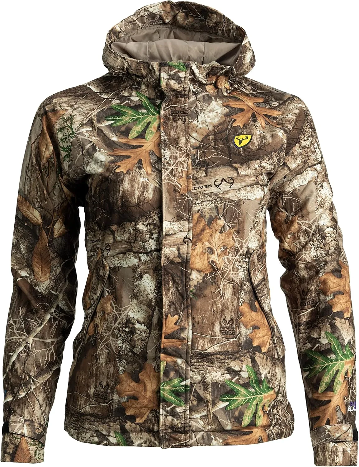 SCENTBLOCKER Blocker Outdoors Sola Drencher Women's Lightweight Breathable Waterproof Hooded Camo Hunting Jacket
