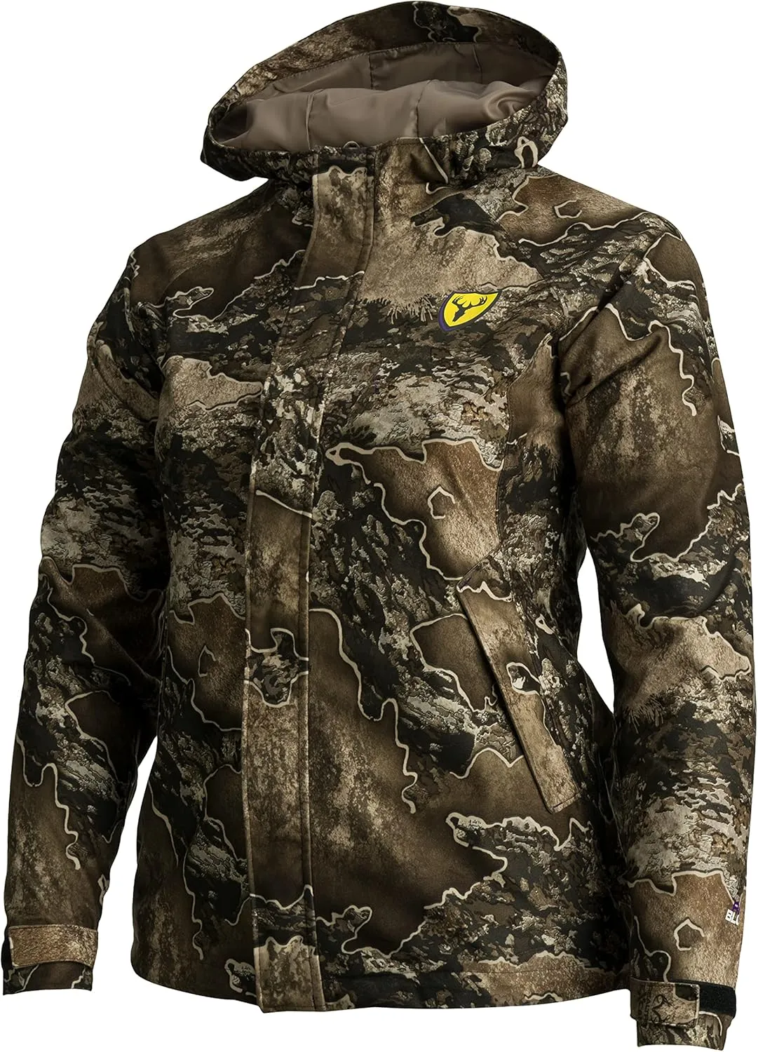 SCENTBLOCKER Blocker Outdoors Sola Drencher Women's Lightweight Breathable Waterproof Hooded Camo Hunting Jacket