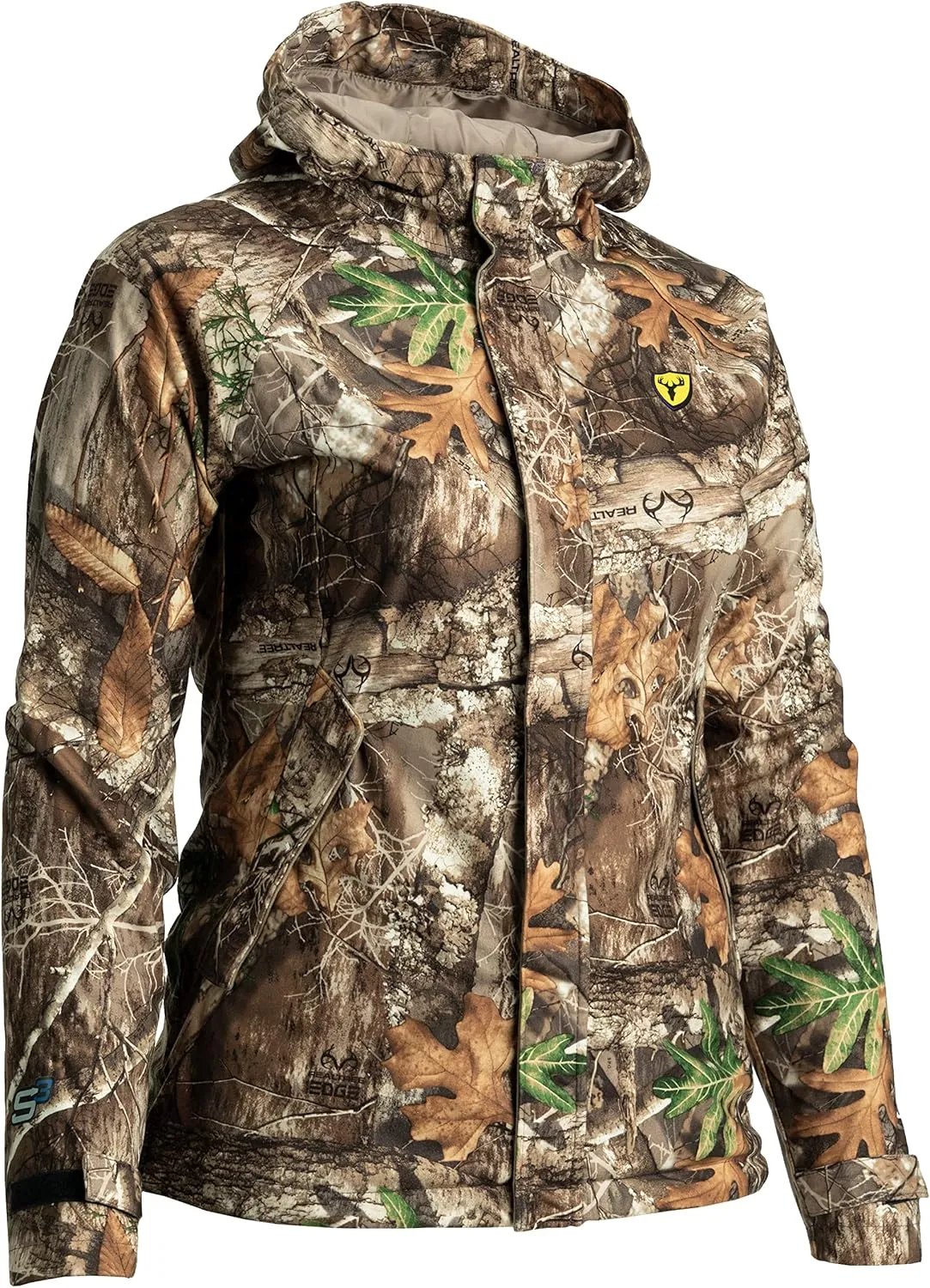 SCENTBLOCKER Blocker Outdoors Sola Drencher Women's Lightweight Breathable Waterproof Hooded Camo Hunting Jacket