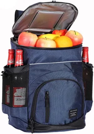 SCOSAO Cooler Backpack 36 Cans, Leak-Proof Insulated Backpack 30L Large Capacity, Double Deck Cooler Bag Up to 12 Hours,Soft Lightweight Lunch Backpack for Men Women Work Beach Camping Picnic
