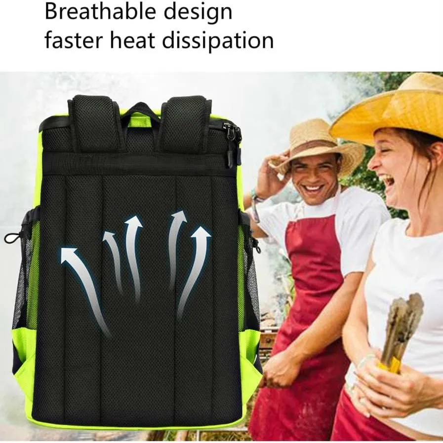 SCOSAO Cooler Backpack 36 Cans, Leak-Proof Insulated Backpack 30L Large Capacity, Double Deck Cooler Bag Up to 12 Hours,Soft Lightweight Lunch Backpack for Men Women Work Beach Camping Picnic