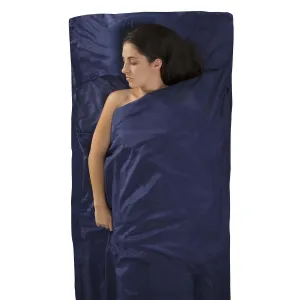 Sea To Summit Premium Cotton Travel Liner Navy Blue With Pillow Slip