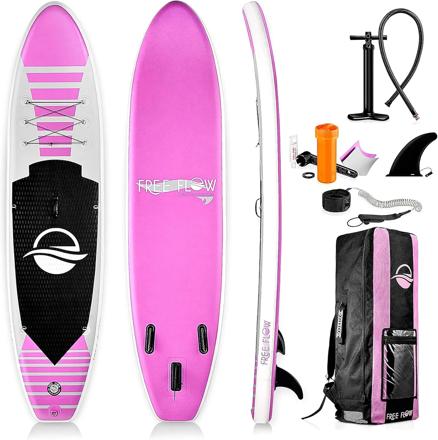 SereneLife Inflatable Stand Up Paddle Board with Premium SUP Accessories – Wide Stable Design with Non-Slip EVA Deck Pad for Adults and Youth of All Skill Levels, 350 lbs Capacity