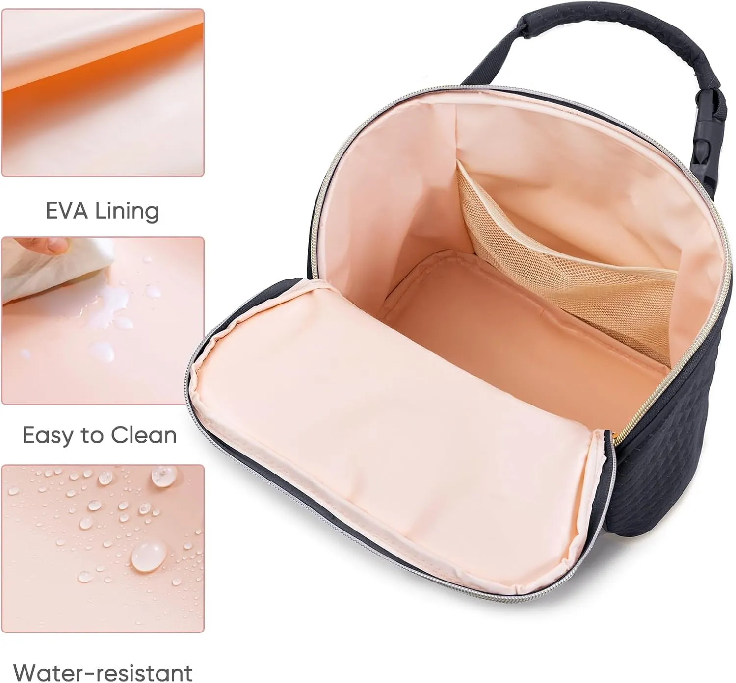 SFYBYHEART Breastmilk Cooler Travel Bag for 3 Baby Bottles Up to 9 Ounce - Insulated Bottle bag for Daycare - Breastmilk Storage Bag - Bottle Cooler Bag