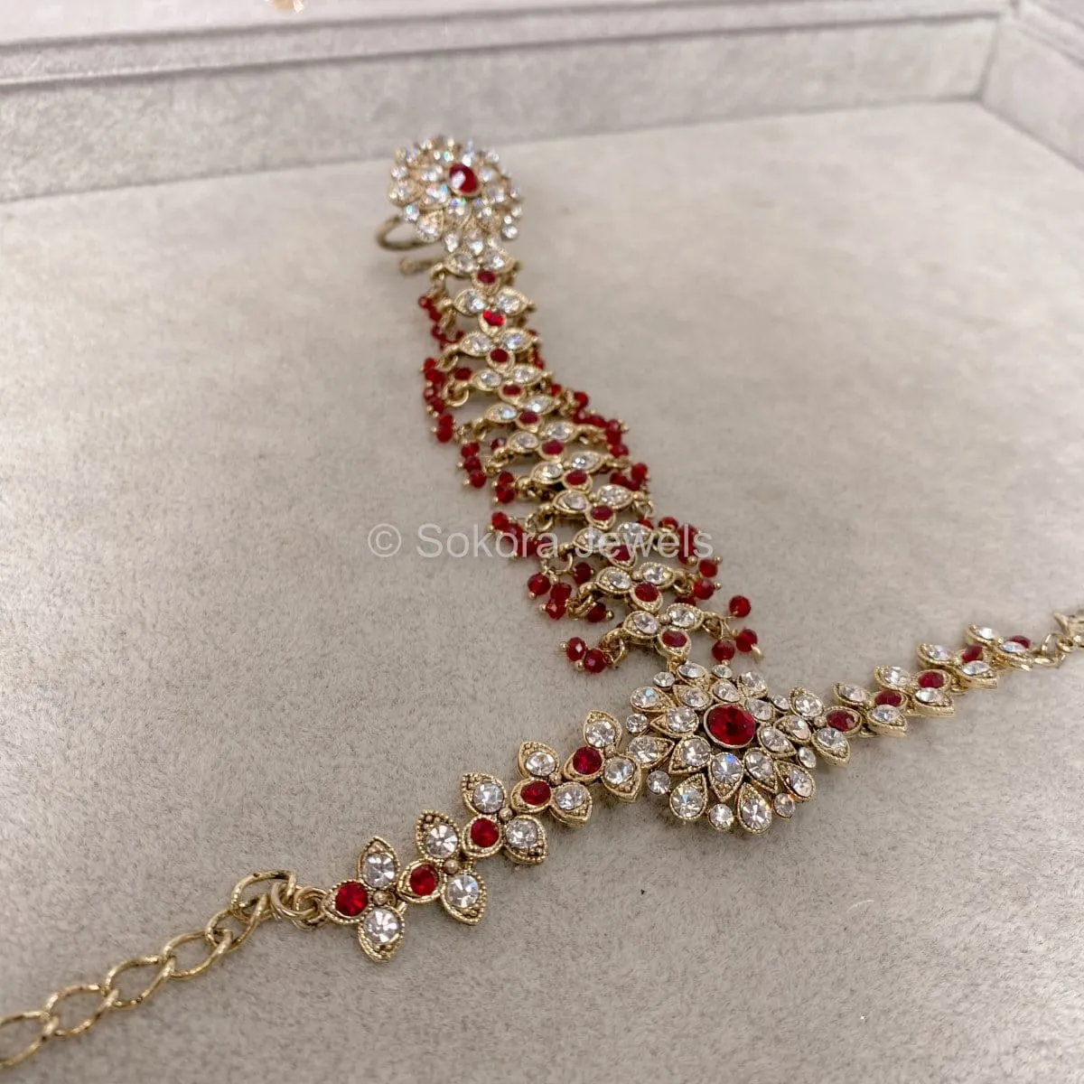 Shanaya Hand Harness - Maroon