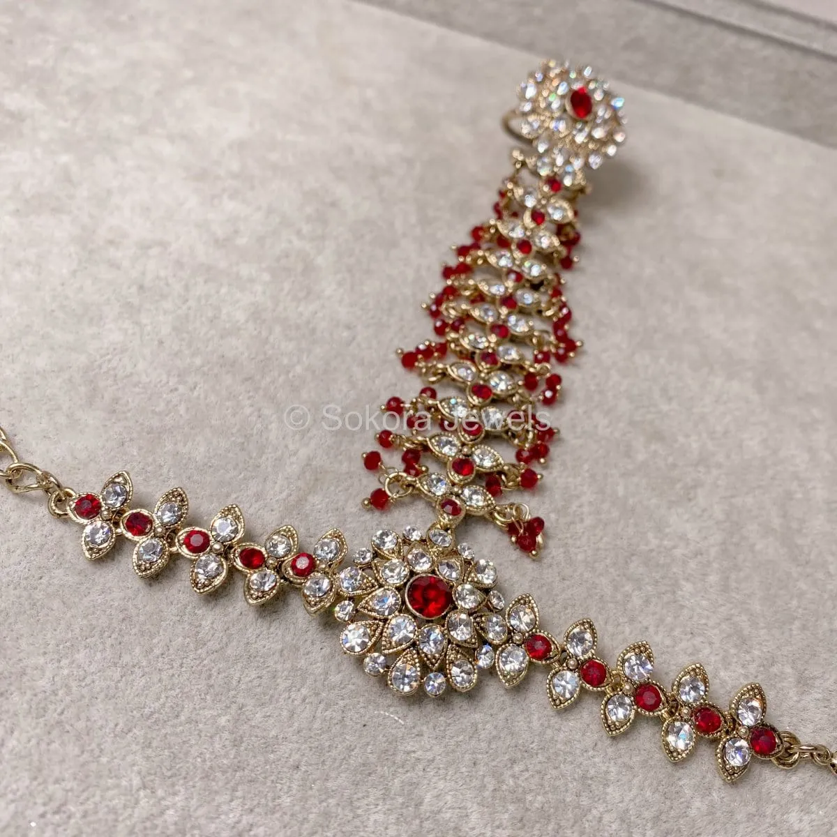 Shanaya Hand Harness - Maroon