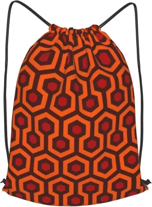 Shining Overlook String Drawstring Backpack Cinch Bag Polyester Sackpack For Beach Picnic Outing