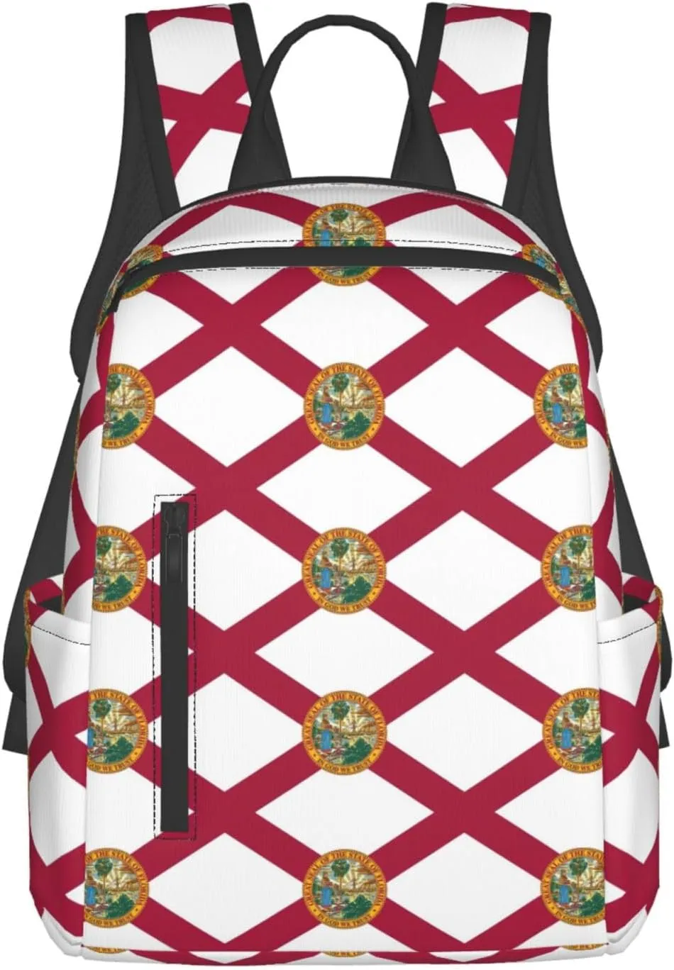 Simple Lightweight Casual water-resistanted Florida State Flag Print Backpack,Laptop Travel vogue Daypack