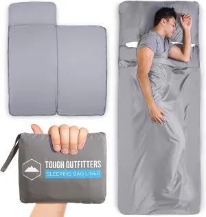 Sleeping Bag Liner - Adult Sleep Sack & Travel Sheets for Hotel - Travel Sleep Sack, Camping Sleeping Bag Liners for Cold Weather