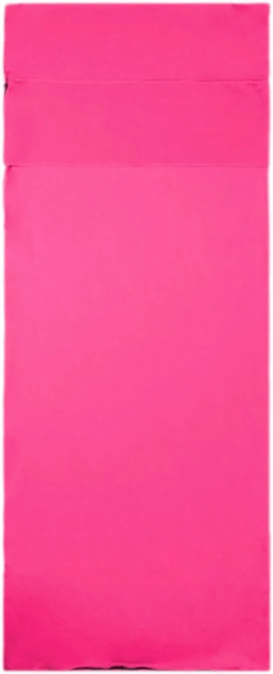 Sleeping Bag Liner Travel Sheet High Elastic Zippered Single Sleeping Bag Camping Blanket for Outdoor Backpacking, Pink