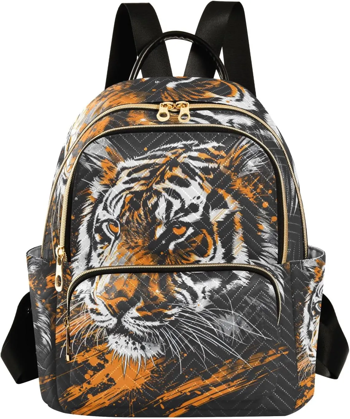 Small Backpack Purse for Women, Fiercely Tiger Travel Bag Casual Daypack Shoulder Bag