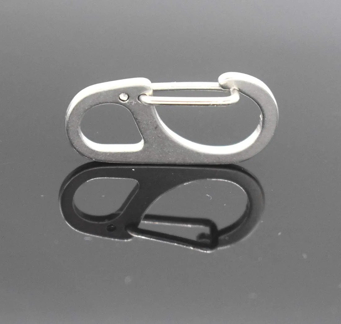 Small Carabiner Clips 1.25 inch/1.85 inch Snap Hooks with Fixed Eye Spring Gate Keychain Parocord Rope Clasps Accessories