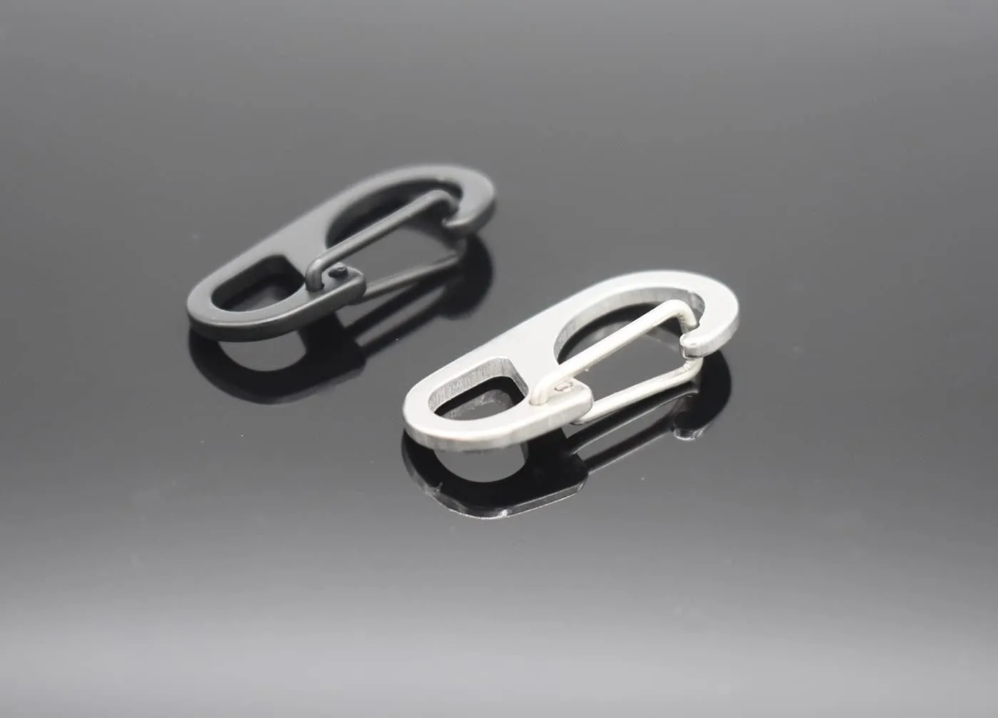 Small Carabiner Clips 1.25 inch/1.85 inch Snap Hooks with Fixed Eye Spring Gate Keychain Parocord Rope Clasps Accessories