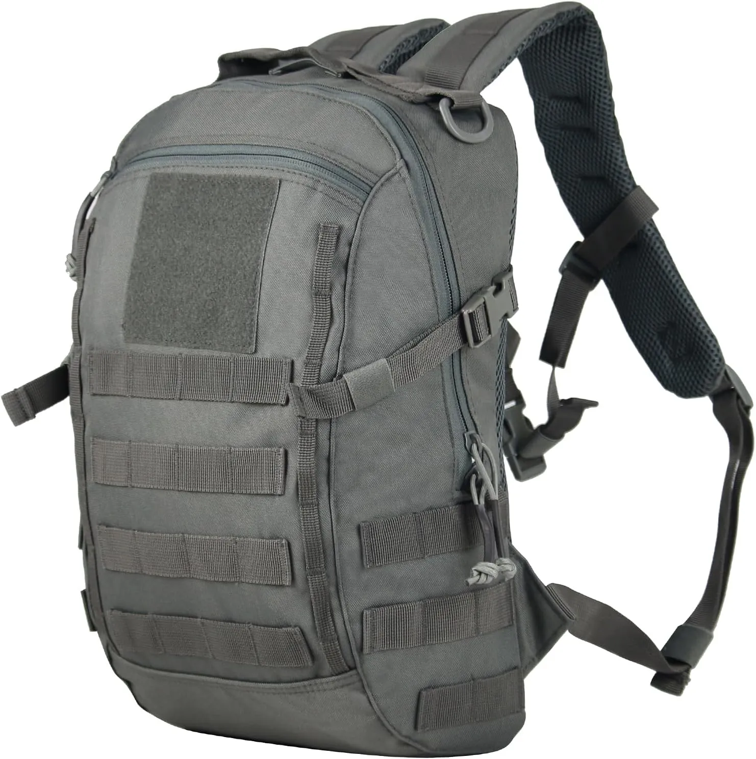 Small Tactical Backpack 12L Molle Bag Rucksack Army Daypack Military Daypack for Outdoor,Hiking (Grey)